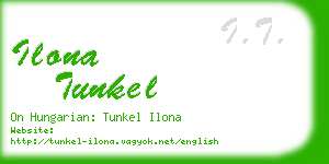 ilona tunkel business card
